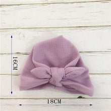 Load image into Gallery viewer, Knot Bow Baby Headbands Toddler Headwraps 6m-18m Baby Turban Hats Babes Caps