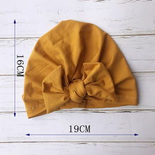 Load image into Gallery viewer, Knot Bow Baby Headbands Toddler Headwraps 6m-18m Baby Turban Hats Babes Caps