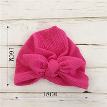 Load image into Gallery viewer, Knot Bow Baby Headbands Toddler Headwraps 6m-18m Baby Turban Hats Babes Caps
